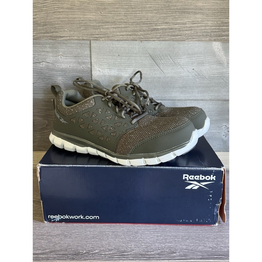 Reebok Sublite Green Steel Toe Oil Slip Resistant Sneaker Work Shoe Women 9W NIB